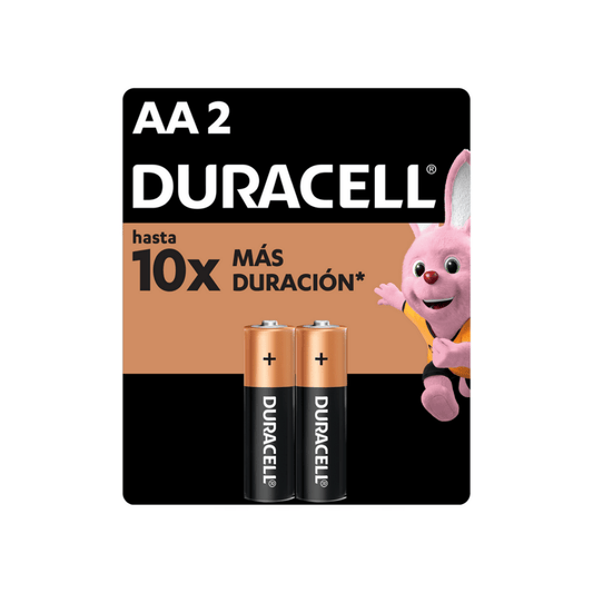 Pilas Alcalinas Duracell AA 2 Unidades