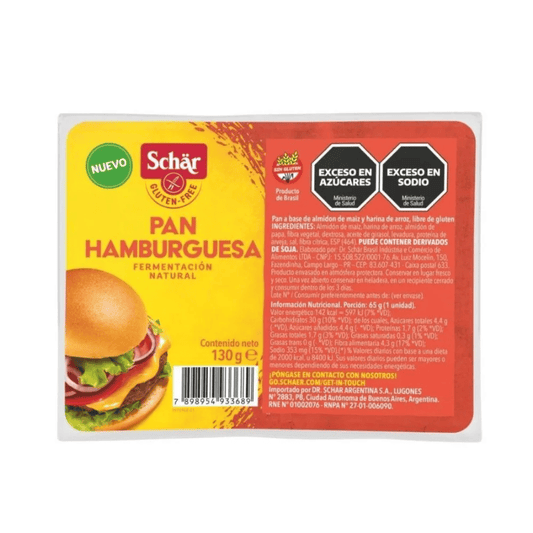 Pan de hamburguesa Schar 130g