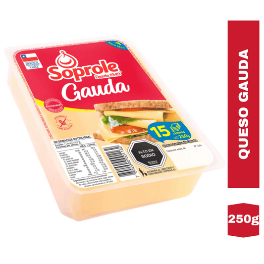 Soprole Queso gauda laminado 250 g