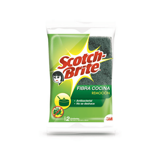 Esponja Abrasiva 3M Scotch Brite Fibra Verde 2 Unidades