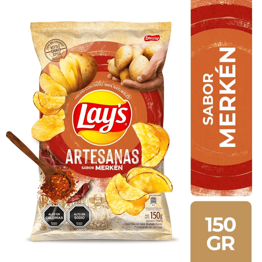 evercrisp lays artesanas merken 150gr
