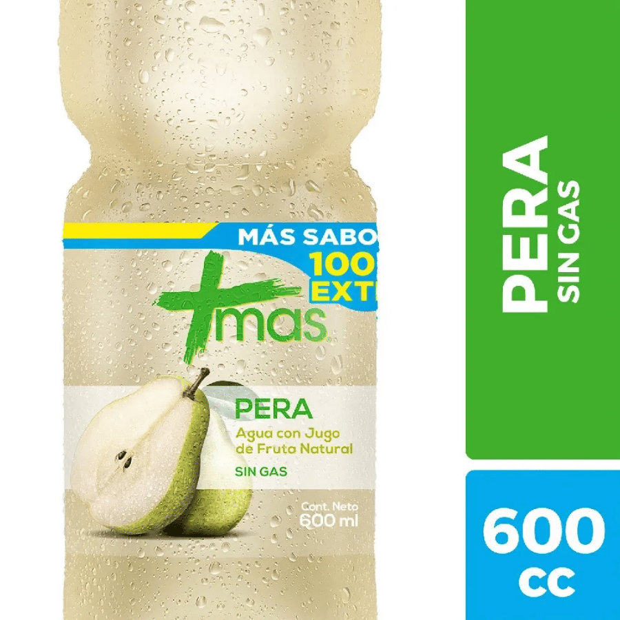 Agua Mas Pera sin Gas 600cc