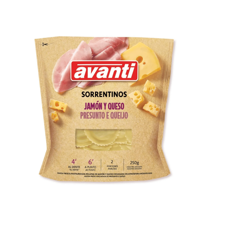 Sorrentinos jamón y queso Avanti 250g