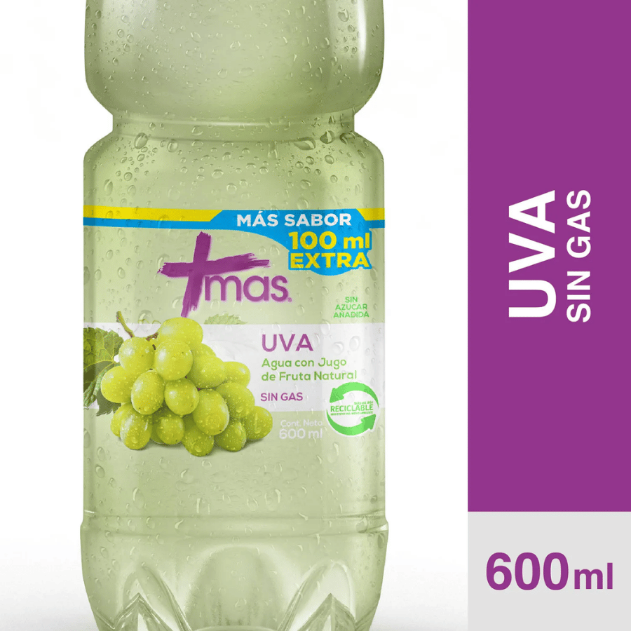 Agua Mas Uva sin Gas 600cc
