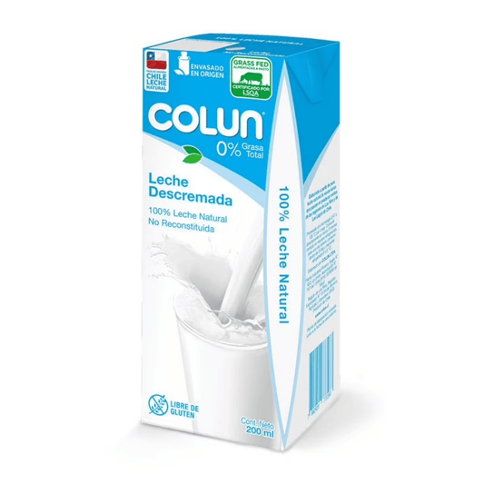 Leche Blanca Descremada Colun 200 ml