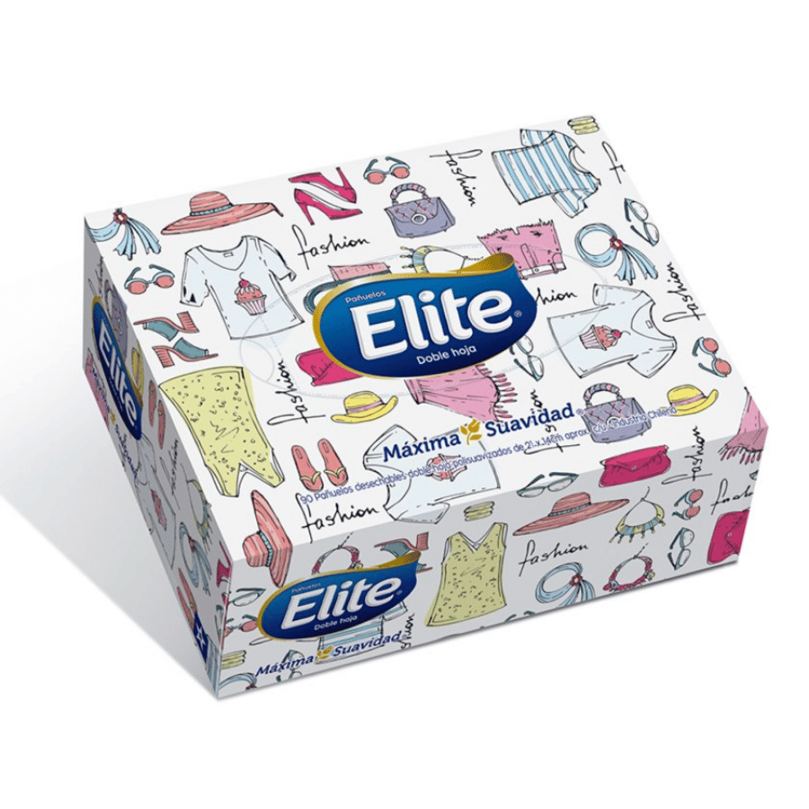 Pañuelo Facial Elite Estuche de 90 Hojas