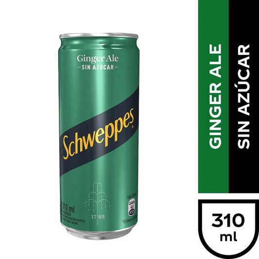Schweppes Ginger Ale sin Azúcar Lata 310cc