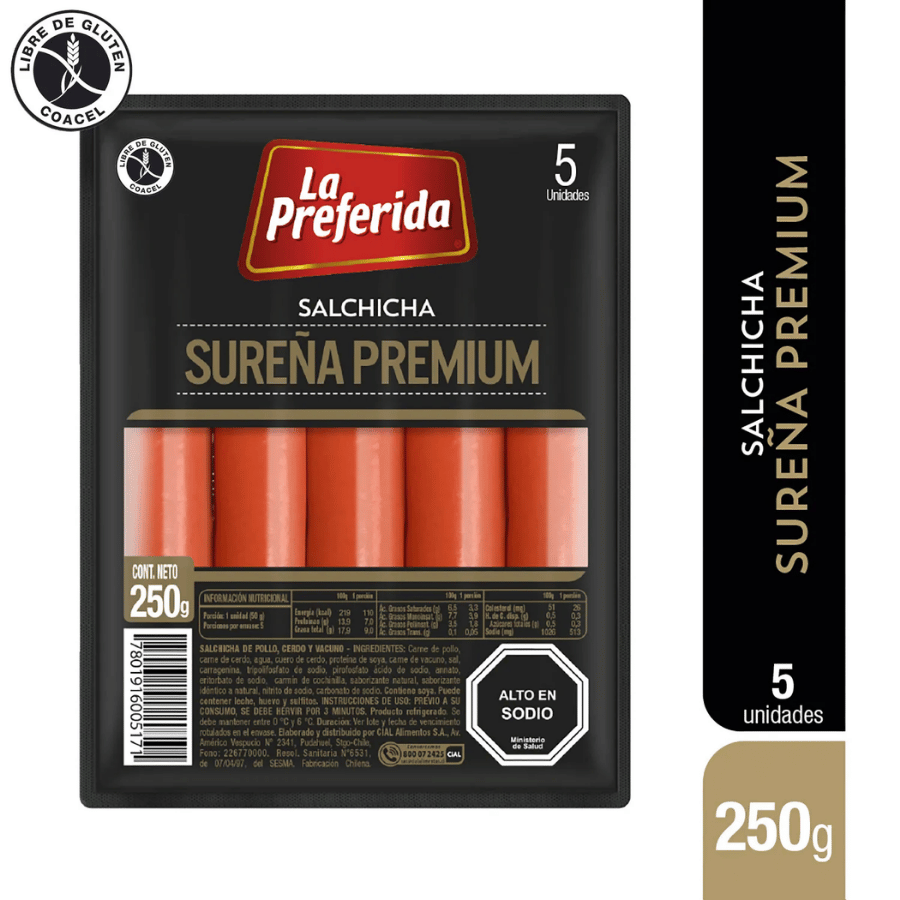 La Preferida Salchicha Sureña 250g